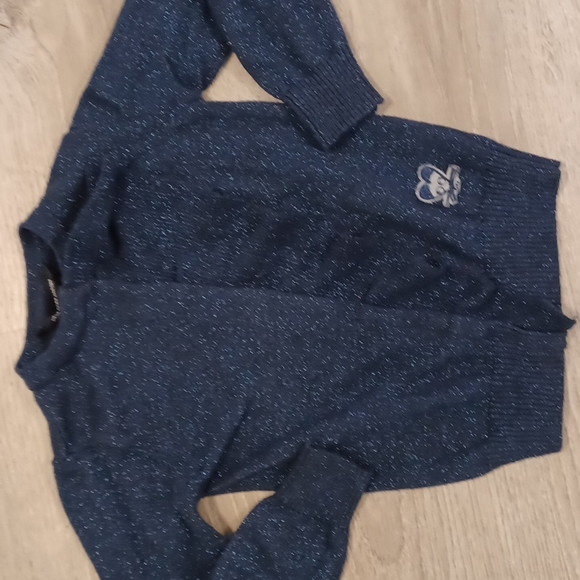 Little Marc Jacobs shimmery sparkle navy blue ruffle cardigan sweater snap up 5 - Picture 10 of 16